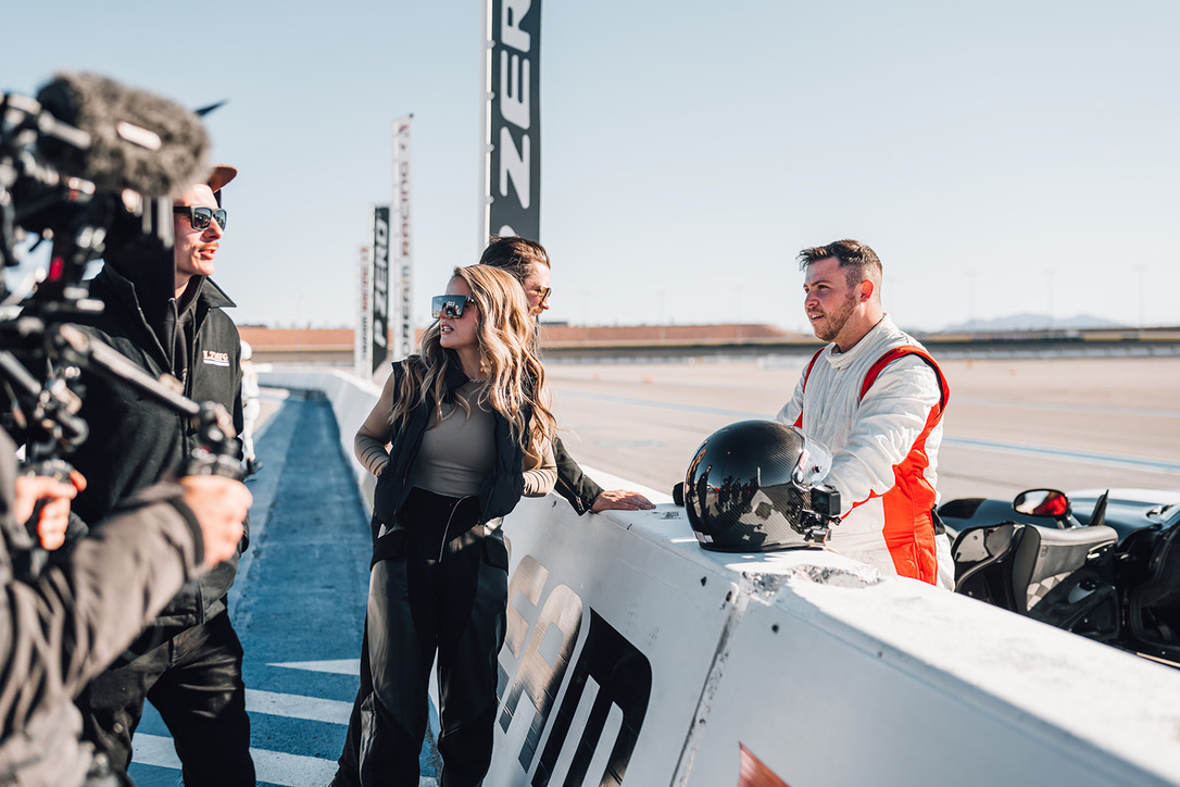 TRACKSIDE — SETTING UP THE DRIVER SEGMENT AT THE WALL