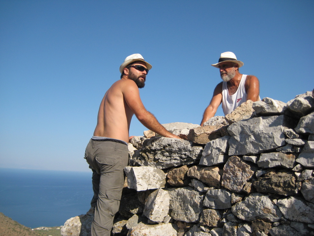 ON LOCATION IN GREECE — BUILDING THE STONE WALL SET PIECE