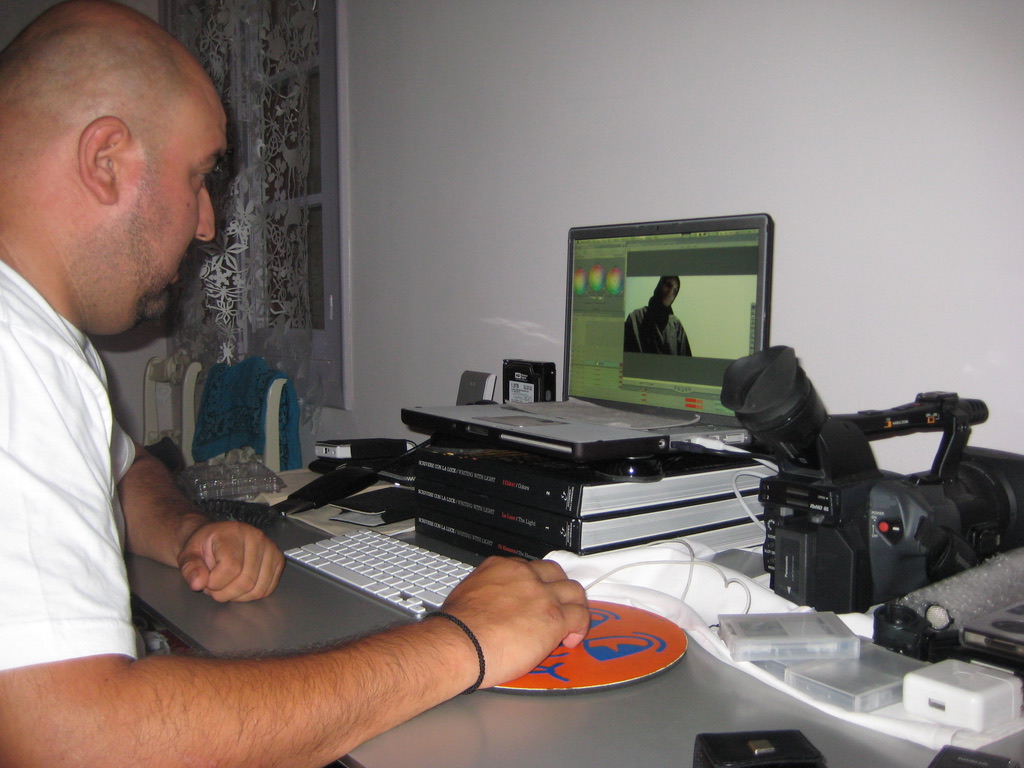 ON LOCATION IN GREECE — REVIEWING DAILIES IN THE FIELD EDIT SUITE