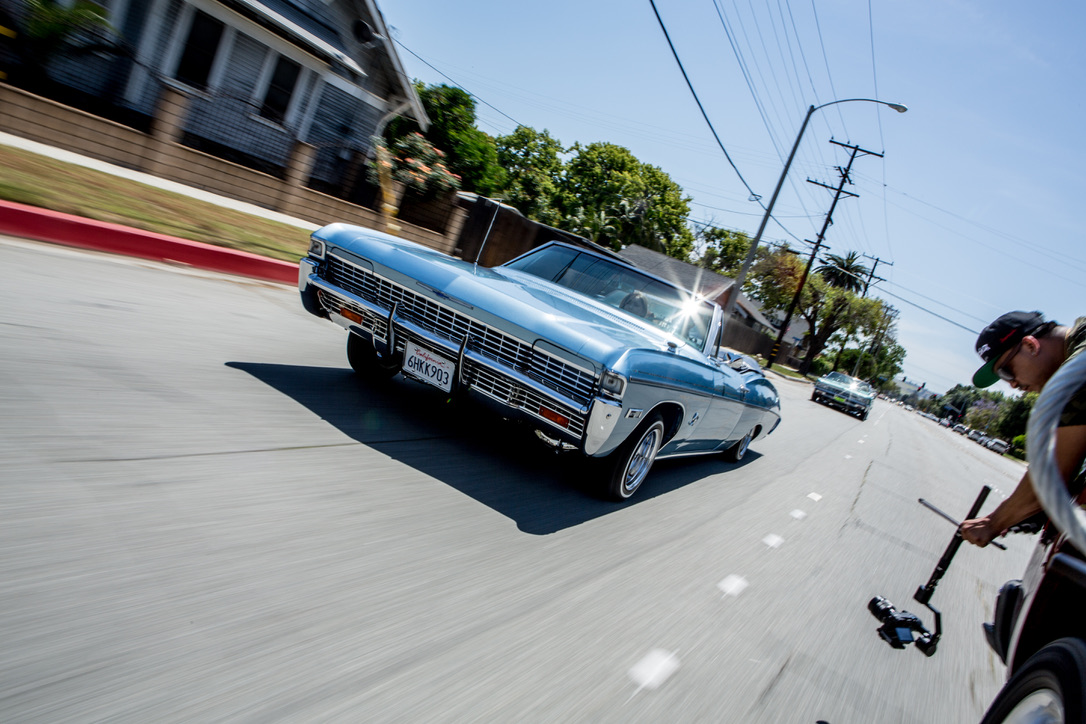 CAMERA CAR CHASING THE '68 IMPALA CONVERTIBLE