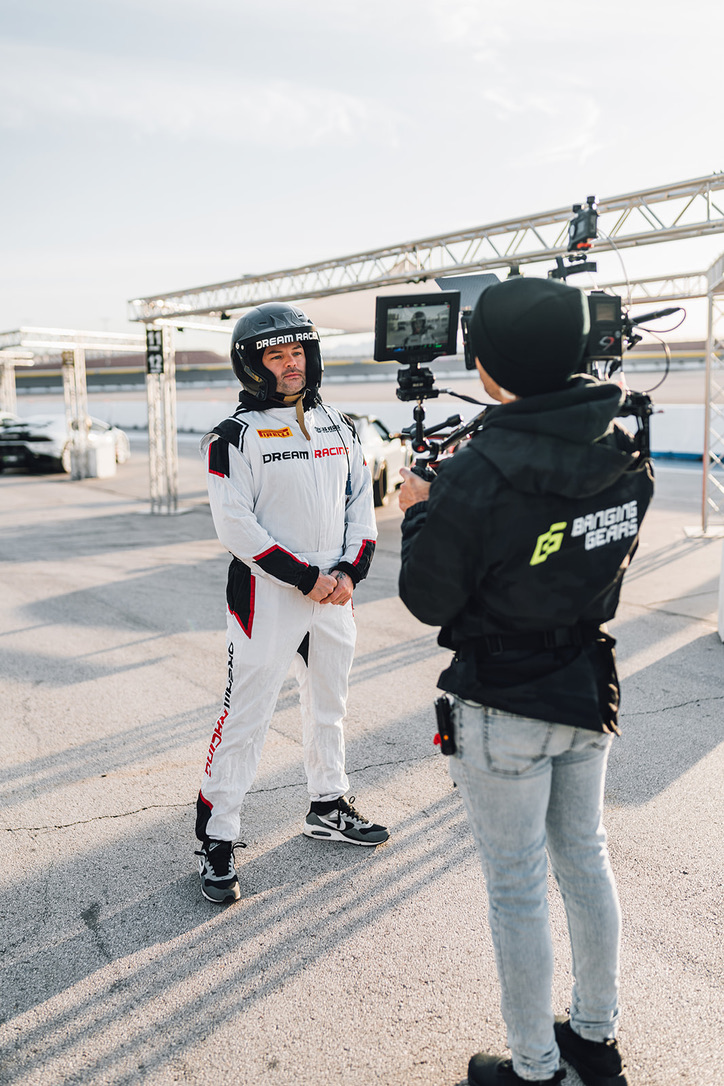 DRIVER INTRO ON PIT LANE — DREAM RACING SUIT UP