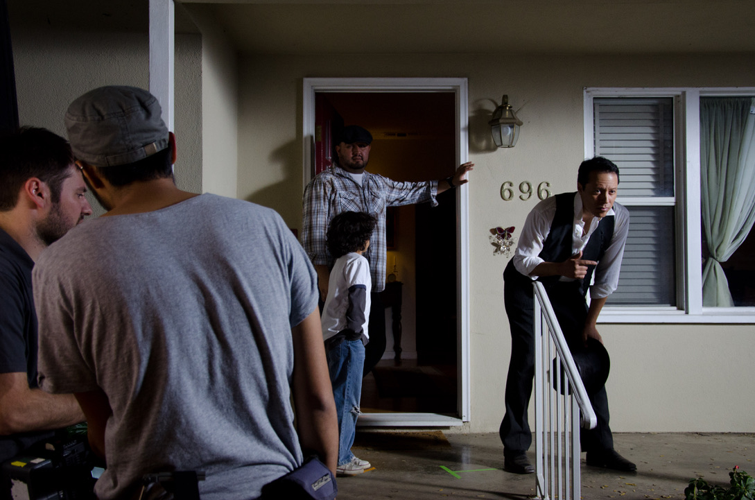YANCEY ARIAS ON THE PORCH — REHEARSING THE SCENE