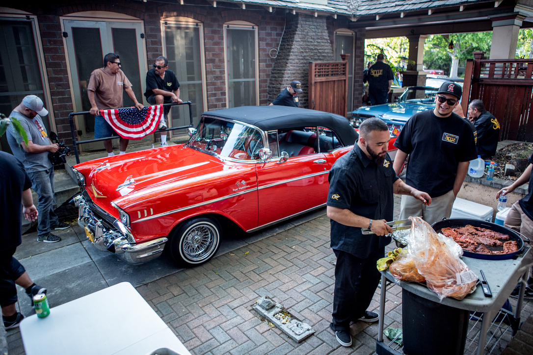BACKYARD COOKOUT — THE '57 BEL AIR AND THE CAR CLUB FAMILY