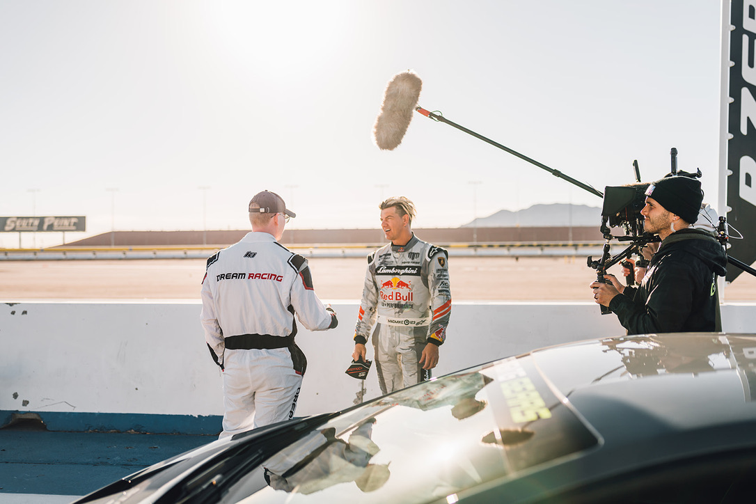 BOOM AND CAMERA ON THE HOT PIT — CATCHING THE DRIVERS COMING OFF A RUN