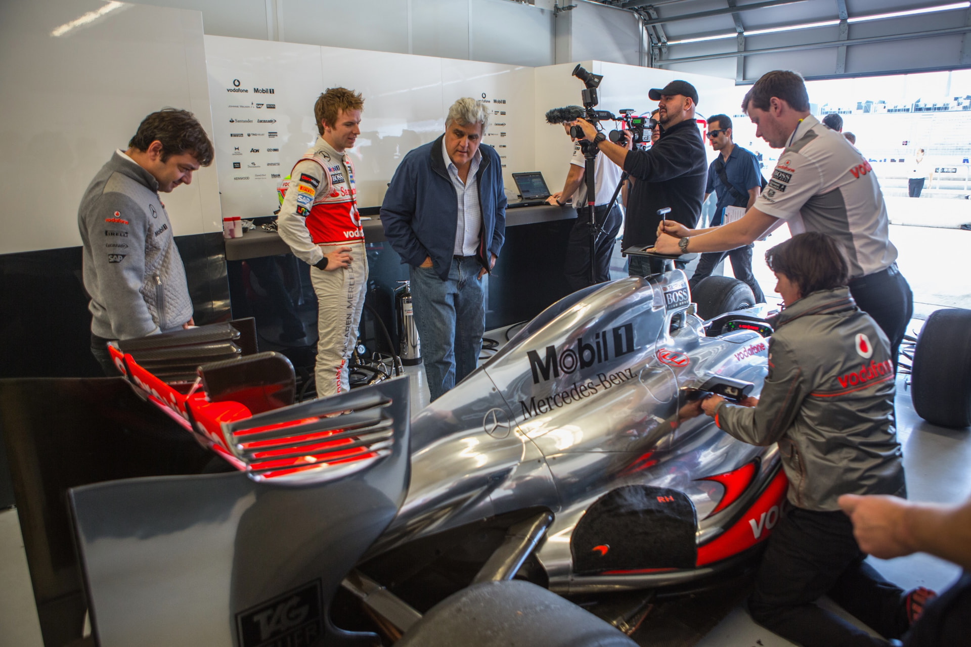 JAY LENO'S GARAGE — IN THE MCLAREN GARAGE AT CIRCUIT OF THE AMERICAS