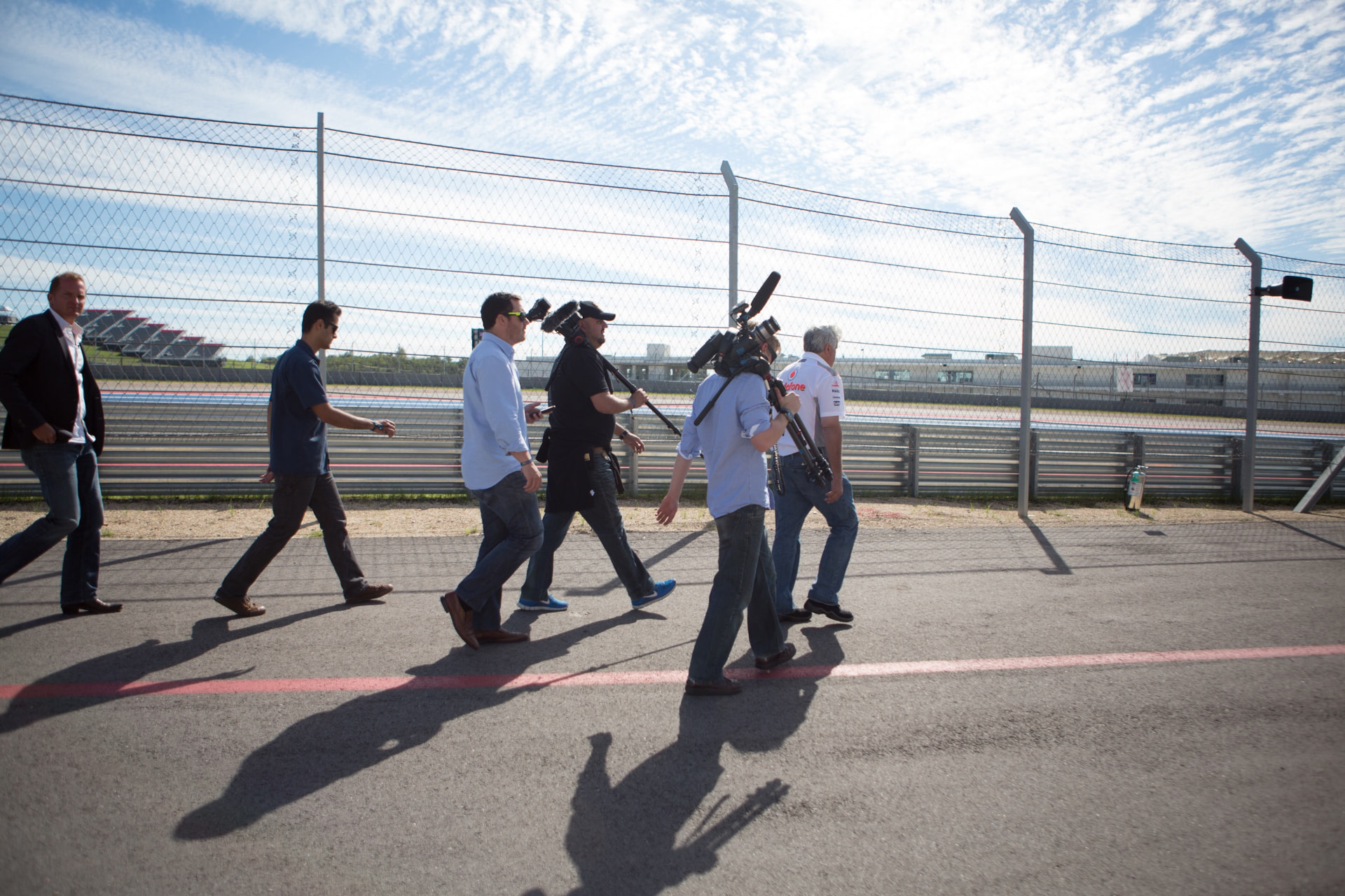 JAY LENO'S GARAGE — CREW WALKING PIT LANE AT CIRCUIT OF THE AMERICAS