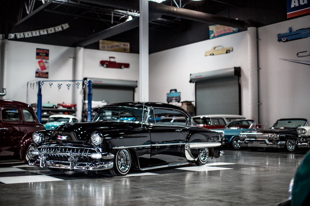 SHOWROOM FLOOR — CUSTOM BOMBS AND IMPALAS ON DISPLAY